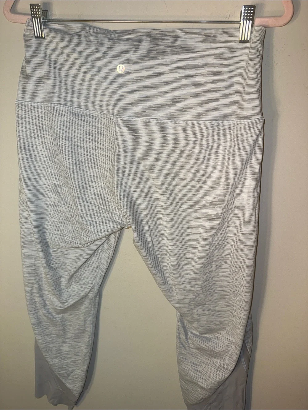 lululemon athletica Girls' White Heathered Capri Leggings